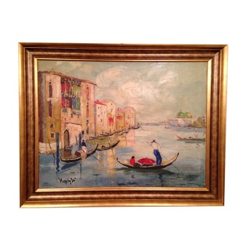 Gondolier la Venetia - Rudolf Negely Gondolier la Venetia - Rudolf Negely