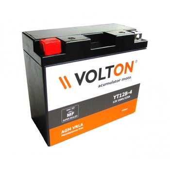 Acumulator moto VOLTON AGM VRLA YT12B-4 12V 10 Ah Acumulator moto VOLTON AGM VRLA YT12B-4 12V 10 Ah