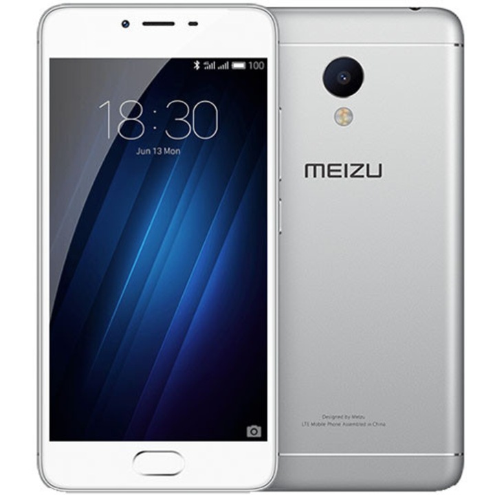 Telefon mobil Meizu M3s, Dual Sim, 16GB, 4G, Argintiu