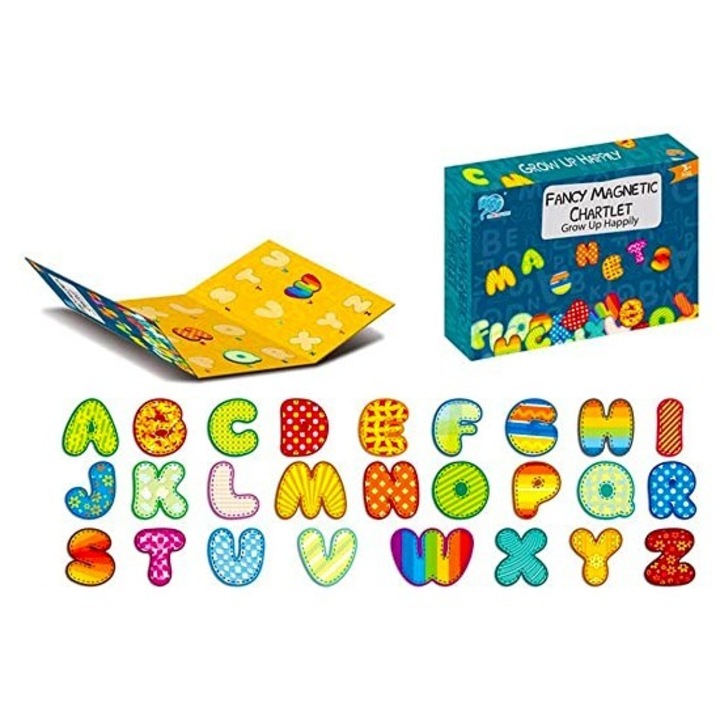 Joc Puzzle magnetic literele alfabetului Fancy Chartlet, 26 piese
