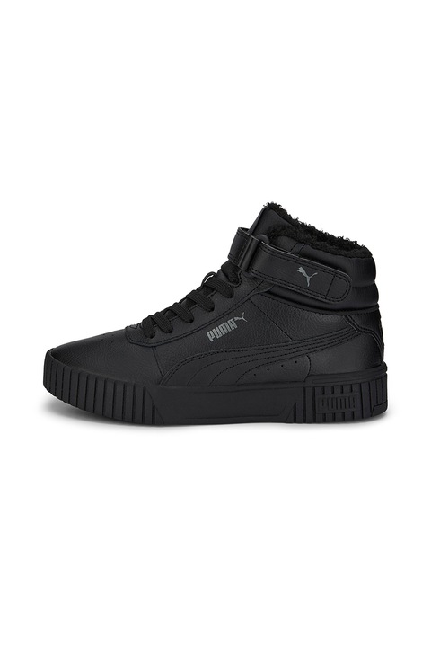 Puma, Спортни обувки Carina 2.0 от еко кожа с велкро, Черен