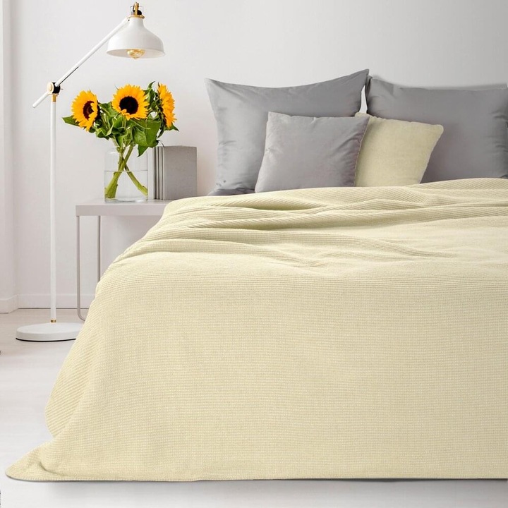 Patura Eurofirany AMBER 150x200cm, krém, 50% pamut, 345 GSM