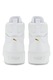 Puma, Pantofi sport mid-high de piele si piele ecologica Karmen, Alb optic, 4.5