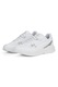 Puma, Pantofi sport low-top de piele ecologica si plasa X-Ray Speed Lite Distressed, Alb, Argintiu, 5