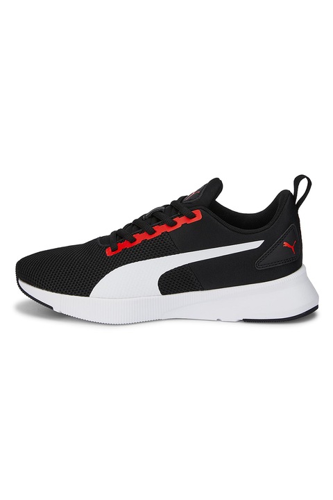 Puma, Омекотени обувки Flyer Runner за бягане, Бял/Черен/Мандарина