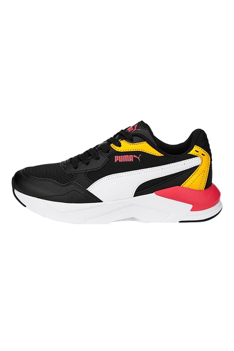 Puma, Pantofi sport low-top cu insertie de plasa X-Ray Speed Lite, Negru/Galben/Portocaliu