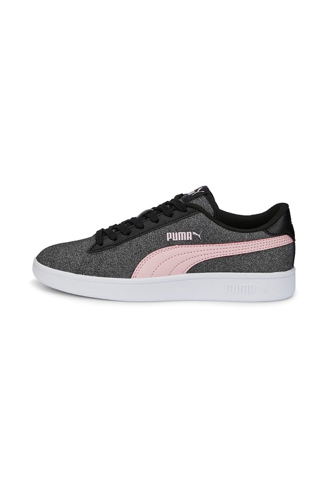 Puma, Спортни обувки Smash v2 Glitz Glam Jr, Розово/Черен