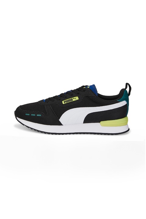 Puma, Pantofi sport low-top unisex cu model colorblock R78, Alb/Negru/Galben