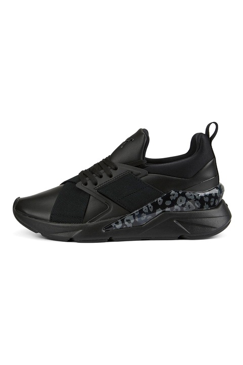Puma, Pantofi sport cu animal print Muse X5, Negru