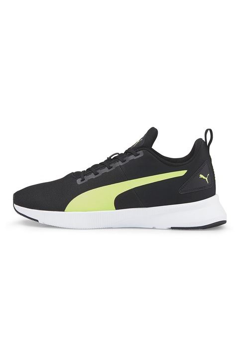 Puma, Унисекс мрежести обувки FLYER Runner за бягане, Черен/Лайм зелено