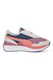 Puma, Pantofi sport cu garnituri de piele intoarsa Cruise Rider, Gri deschis/Piersica/Roz prafuit