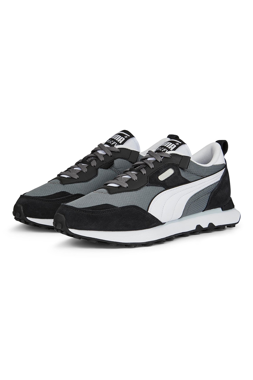 Puma, Pantofi sport cu model colorblock Rider Future Vintage, Negru ...