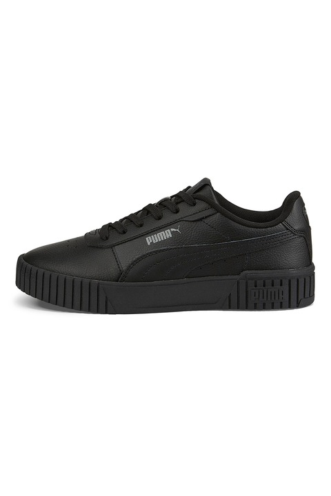 Puma, Спортни обувки Carina 2.0 от кожа и еко кожа, Черен