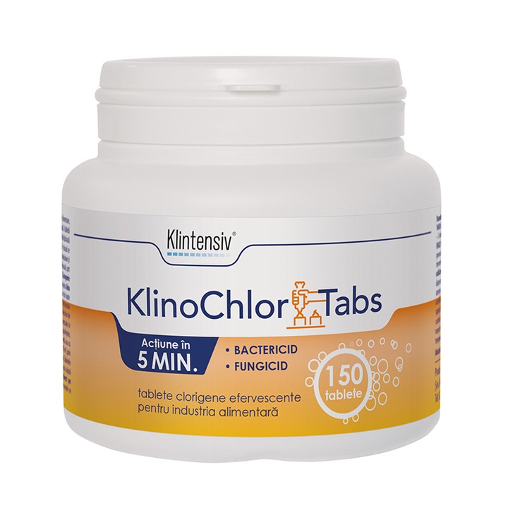 Tablete efervescente clorigene, KlinoChlor Tabs, 150 tablete/cutie