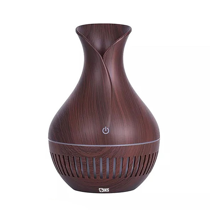 SIKS ultrahangos párásító, vonalas modell, aromadiffúzor, 150 ml, sötét fa