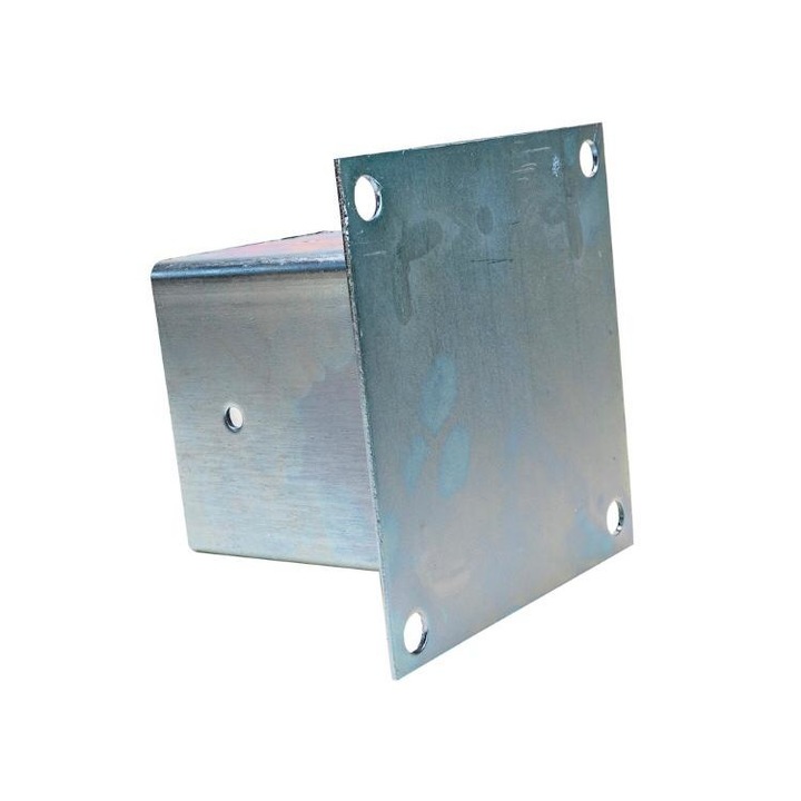 Suport metalic pentru stalpi din lemn, tip pahar, 80 x 80mm