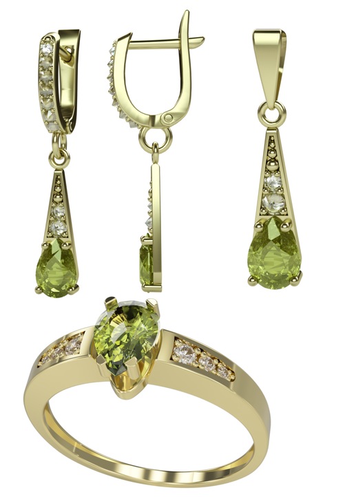 Set de bijuterii din argint 925 placat cu aur