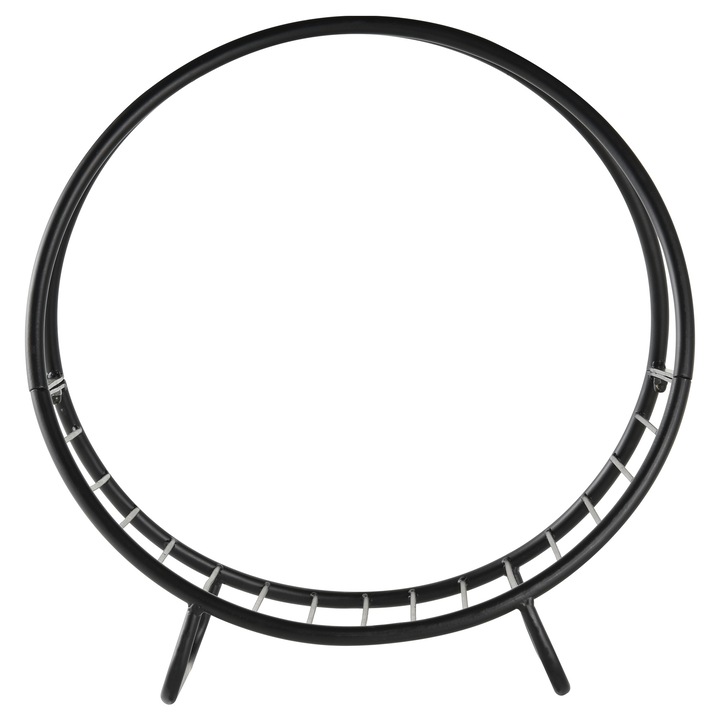 Suport pentru lemne de foc, Outsunny, Fier, Max 15 kg, 45x29.5x47 cm, Negru