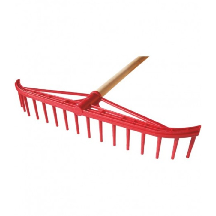 Grebla pvc cu 16 dinti, rosie 55 cm