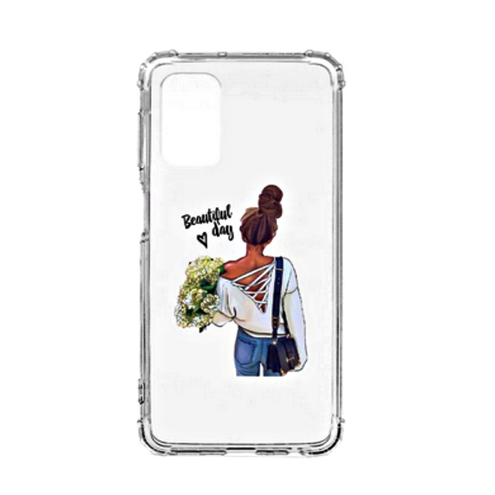 Anti Shock szilikon tok kompatibilis Samsung Galaxy A52 5G / Galaxy A52 4G, Anya szép napja, katonai minőségű leesés elleni védelem, Atlas