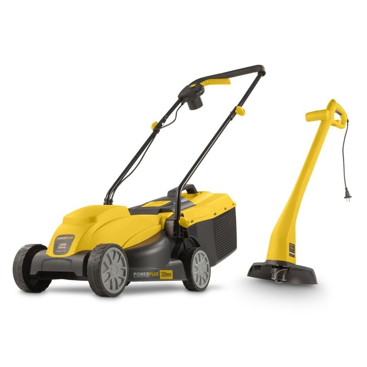 Elektromos kerti gép szett - fűnyíró 1300W 320mm + fűszélnyíró 250W