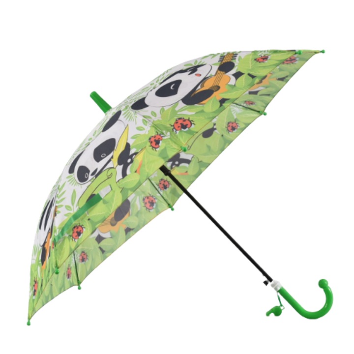 Gyermek esernyő 22222-1, Átmérő 76 cm, Textil, Zöld
