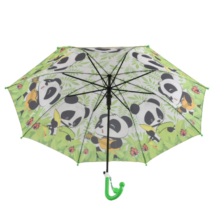 Gyermek esernyő 22222-1, Átmérő 76 cm, Textil, Zöld
