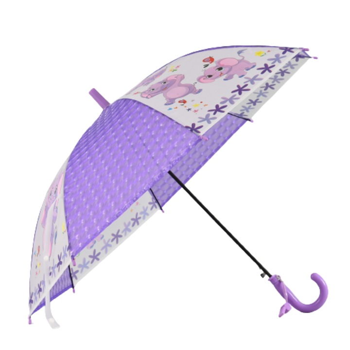 Gyermek esernyő 22223-5, átmérő 80 cm, poliészter, lila