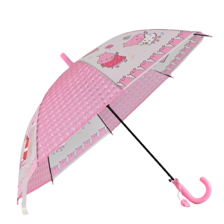 Gyermek esernyő 22223-1, átmérő 80 cm, poliészter, rózsaszín