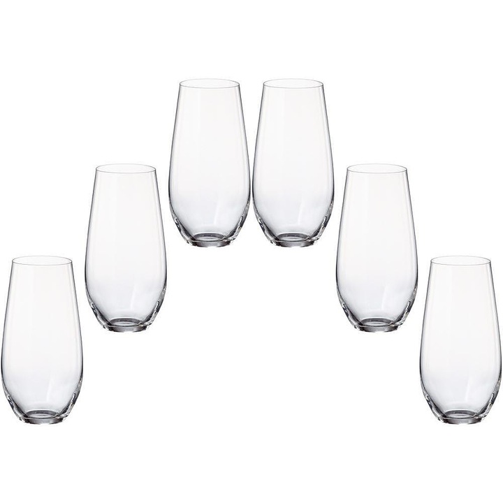 Комплект Кристален чаши, Колумба, Bohemia, 6бр