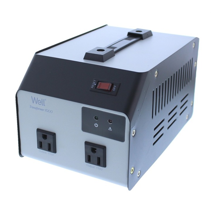 Convertor tensiune 220v - 110v 1000va 2 iesiri well