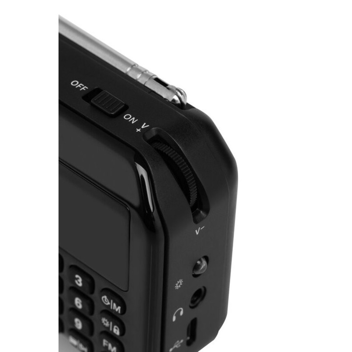 Преносимо радио с батерия GoGEN FMP 125 BTB, FM, Bluetooth, фенерче, микро SD карта, черно