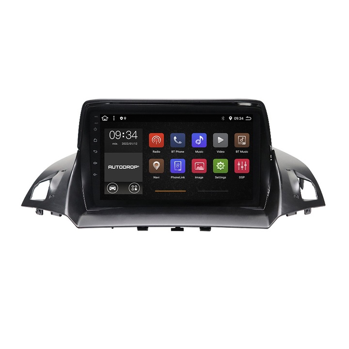 AutoDrop Navigation, Ford Kuga (2013-2018), Android 10, négymagos, 2 GB RAM és 32 GB ROM, 9 hüvelykes - AD-BGE9002+AD-BGRKIT114