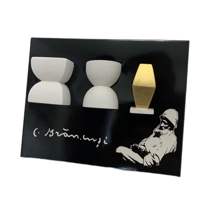 Set doua scaune si modul Coloana Infinitului -Targu Jiu - Constantin Brancusi