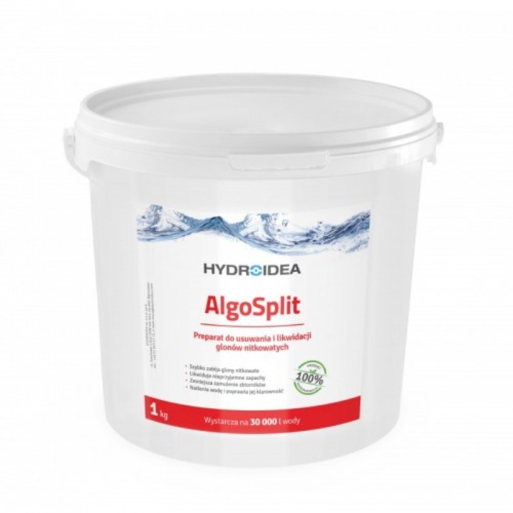 Solutie iaz si piscina AlgoSplit 1kg distrugator de alge filamentoase profesional, Hydroidea