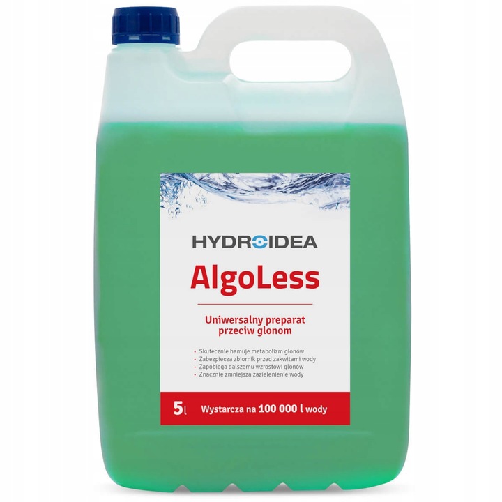 Solutie iaz si piscina AlgoLess 5l, solutie limpezirea apei verzi profesionala, alge filamentoase, Hydroidea