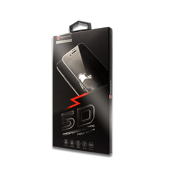 Стъклен протектор SAMMATO за Huawei Mate 40 Pro, 5D, черен
