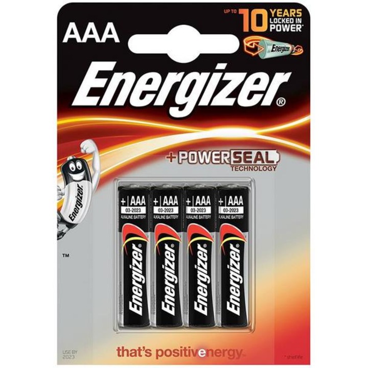 Baterii Alkaline Aaa, Lr03, 4 Buc/set, Energizer