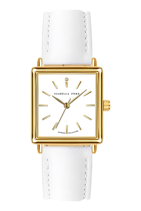 Isabella Ford, Ceas din otel inoxidabil decorat cu diamant, Alb