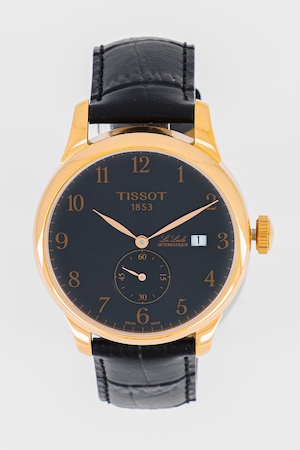 Tissot, Автоматичен часовник с кожена каишка, Черен