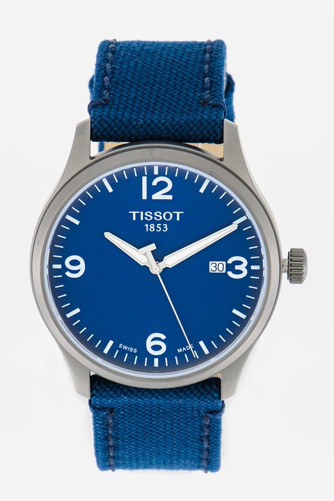 Tissot, Кварцов часовник с текстилна каишка, Тъмносин