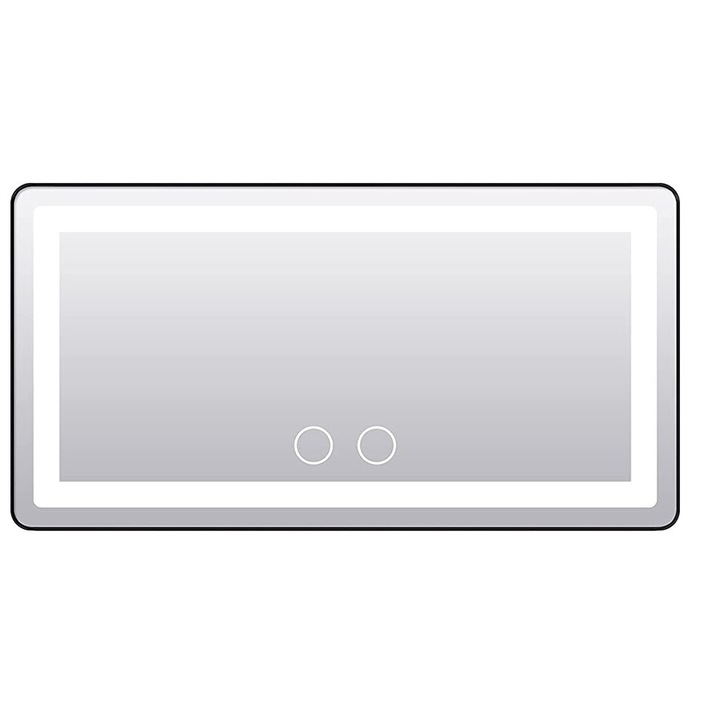 Козметично LED огледало за кола, Zymblingst, ABS, Регулируема светлина, 1500mAh, Бяло