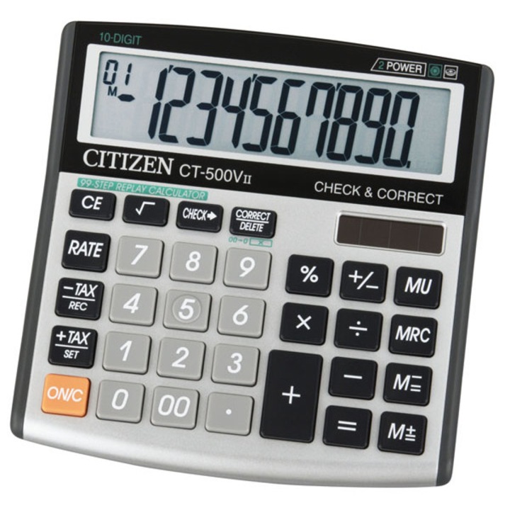 Калкулатор CITIZEN CT 500V, Настолен, Сив, 10 разряда
