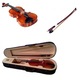 Vioara clasica din lemn IdeallStore®, marime 1/2, maro, toc inclus