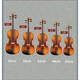 Vioara clasica din lemn IdeallStore®, marime 1/2, maro, toc inclus