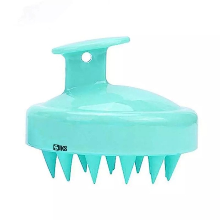 Perie SIKS pentru Masaj Capilar, Samponare si Curatare Scalp, Stimulare Crestere Par, Silicon, Turcoaz