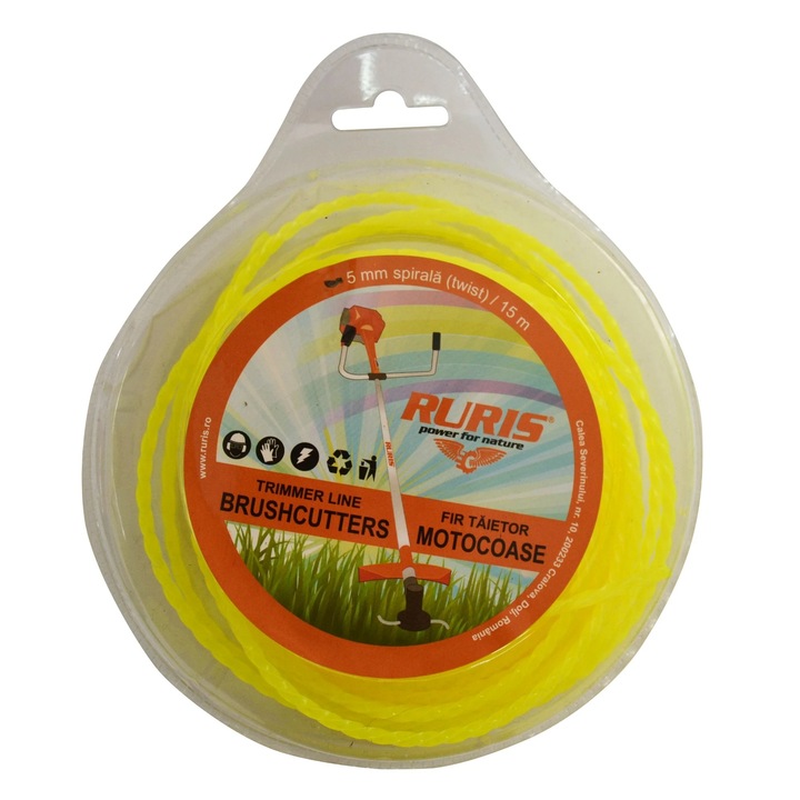 Fir trimmer Ruris 5mm, nylon, 15m, rezistent, autocut