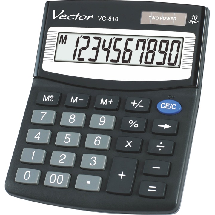 Calculator de birou VC-860, Vector, 10 cifre, Negru