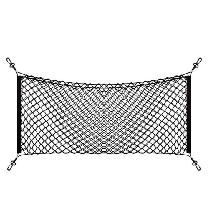 Rugalmas csomagtartó háló, fekete, 110x42 cm