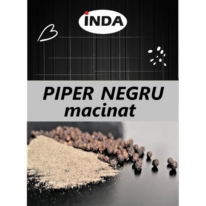 Piper negru macinat, INDA, 17 g